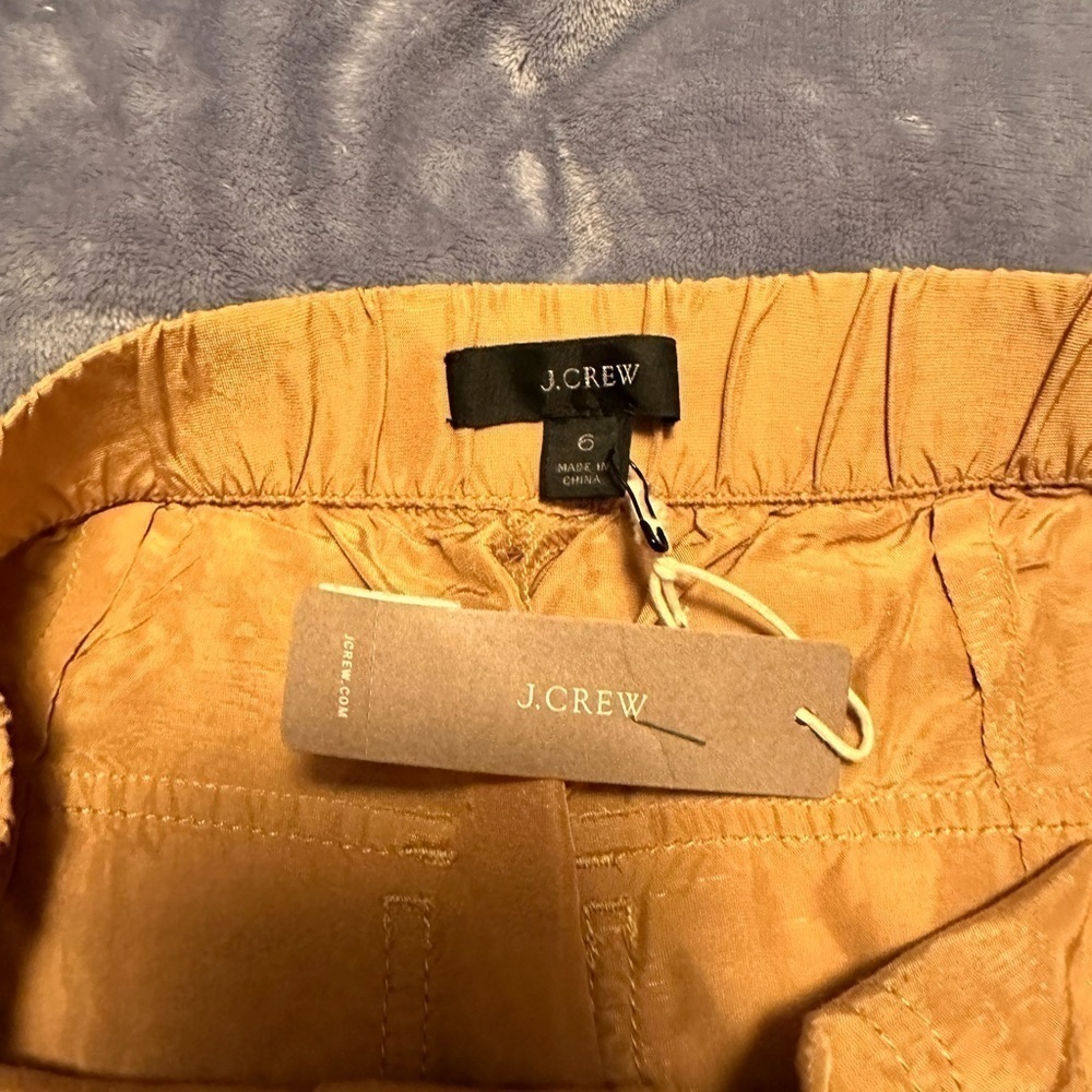 Reimagined by J. Crew Size 6 Linen Blend Tan Wide Leg Comfort Pants Lounge - Picture 5 of 7